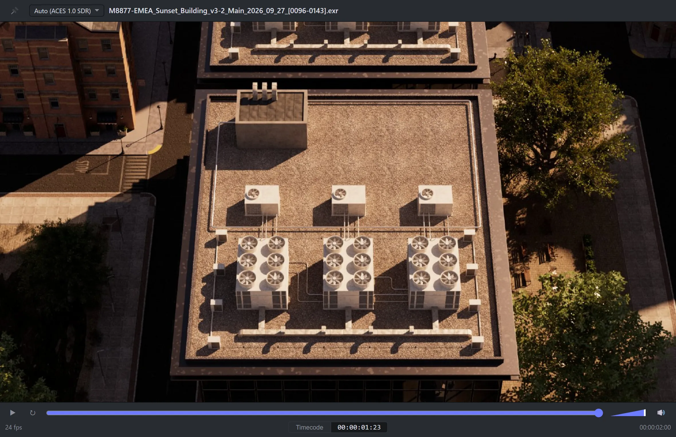 Quick Look playing an EXR sequence
