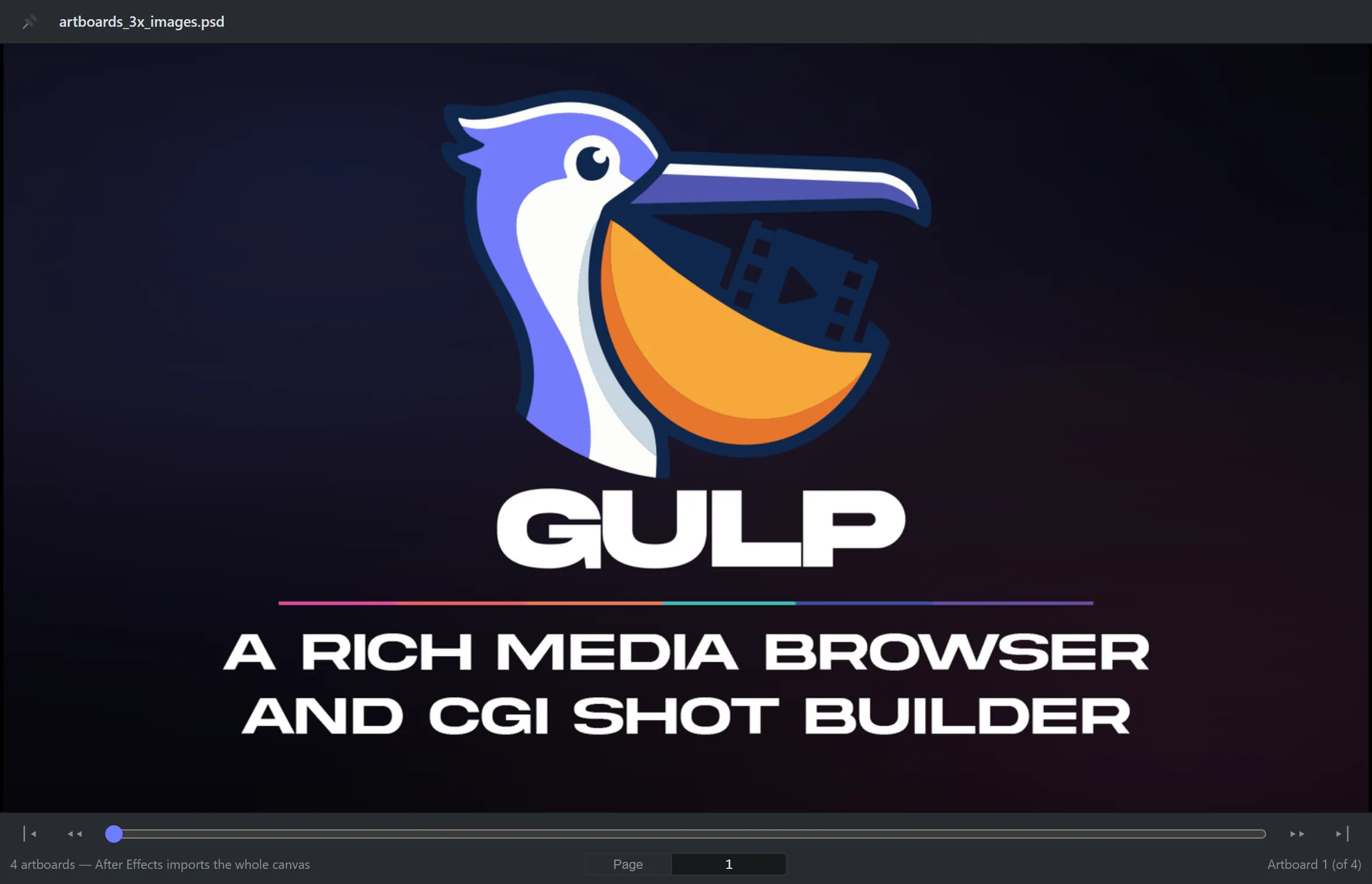 Quick Look stepping through the artboards of a Photoshop document